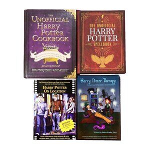 Harry Potter Unofficial Books, Lot of 4. Spellbook, Cookbook, Therapy, Locations